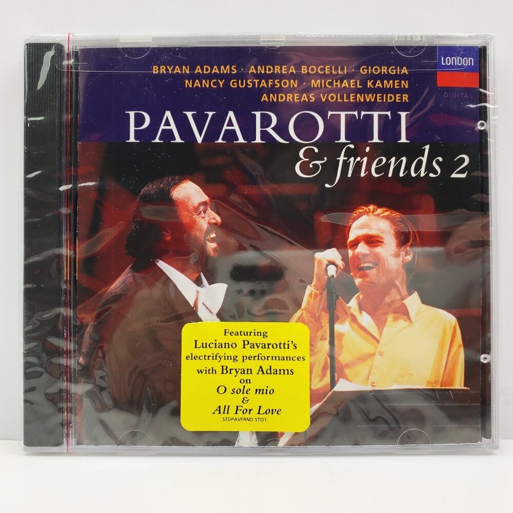 Pavarotti & Friends 2 CD 1995 Bryan Adams Andrea Bocelli Concert Sealed